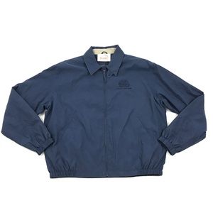 VINTAGE PALMS Casino Jacket Size L Blue Bomber